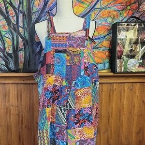 Colorful Patchwork Women's overalls Xxl
